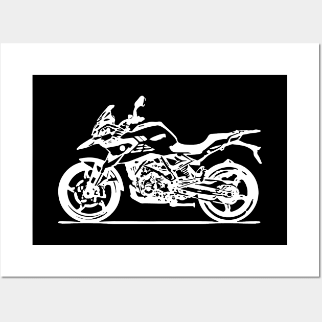 G 310 GS Bike White Sketch Art Wall Art by DemangDesign